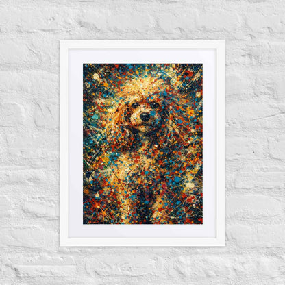 Poodle Abstract Pollock-inspired Portrait, Poodle Wall Art Print