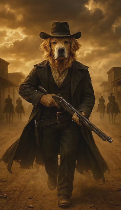 Custom Pet Movie Poster | Western Cinematic Movie Poster