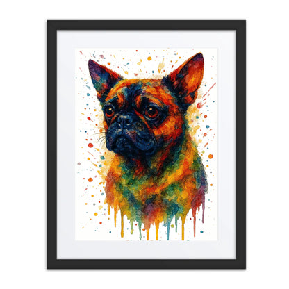 Pug Abstract Portrait | Splatter Style Painting – Modern Wall Art