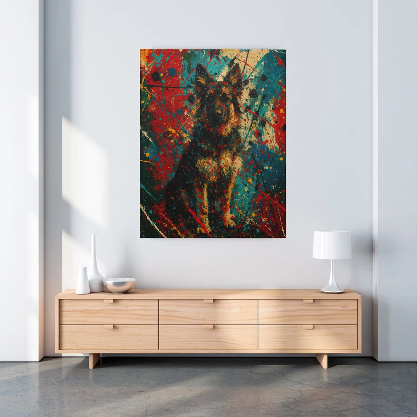 Custom Jackson Pollock Style Abstract Pet Portrait