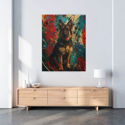 Custom Jackson Pollock Style Abstract Pet Portrait