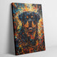 Rottweiler Abstract Pollock-inspired Portrait, Rotty Wall Art Print