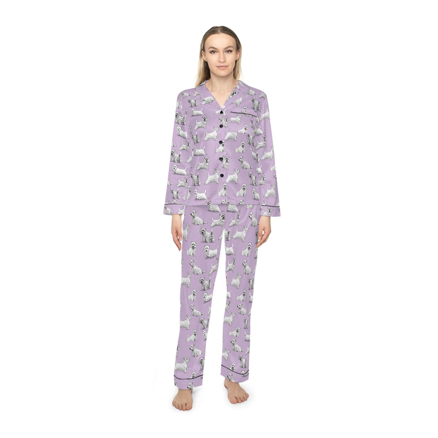 Westie Women's Satin Pajamas