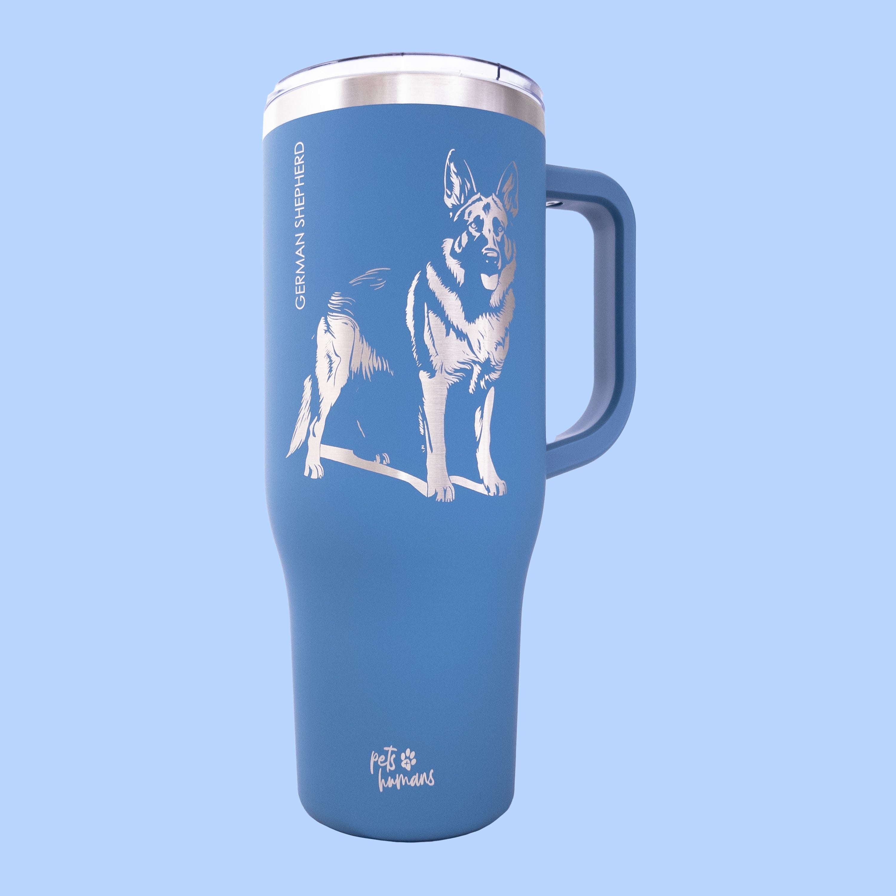 German Shepherd Laser Engraved Tumbler