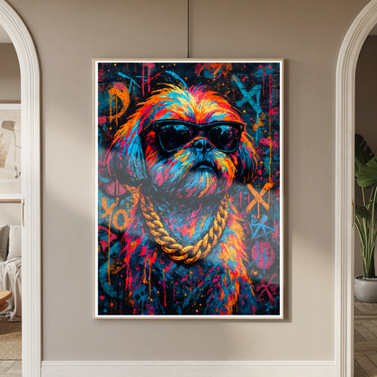 Shih Tzu Graffiti Portrait | Street-Art Painting