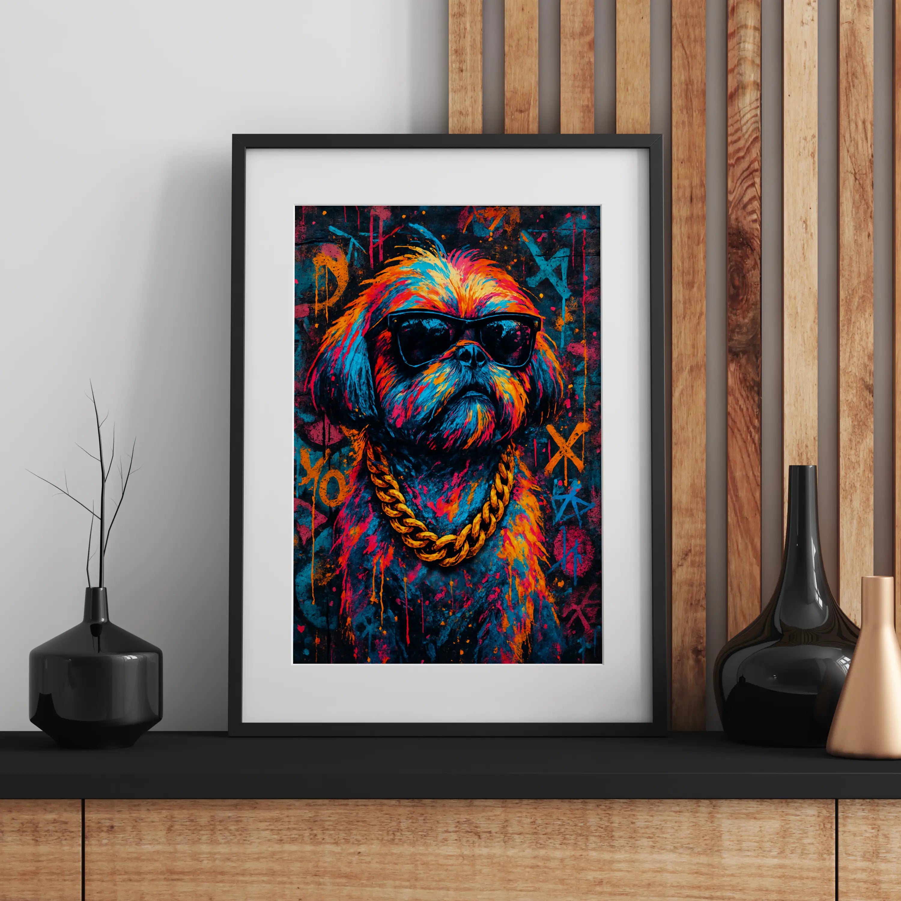 Shih Tzu Graffiti Portrait | Street-Art Painting