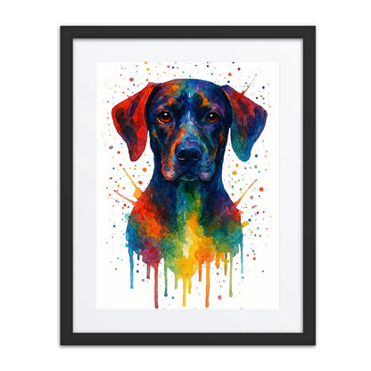 Shorthaired Pointer Abstract Portrait | Splatter Style Painting – Modern Wall Art
