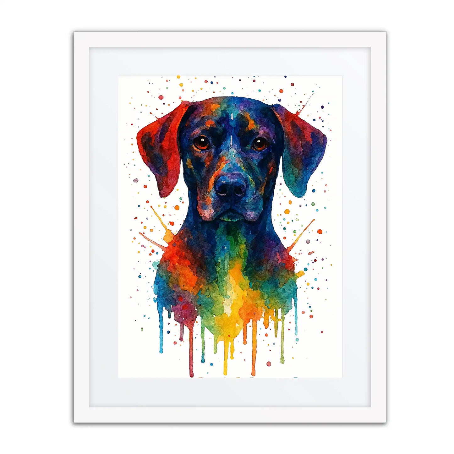 Shorthaired Pointer Abstract Portrait | Splatter Style Painting – Modern Wall Art