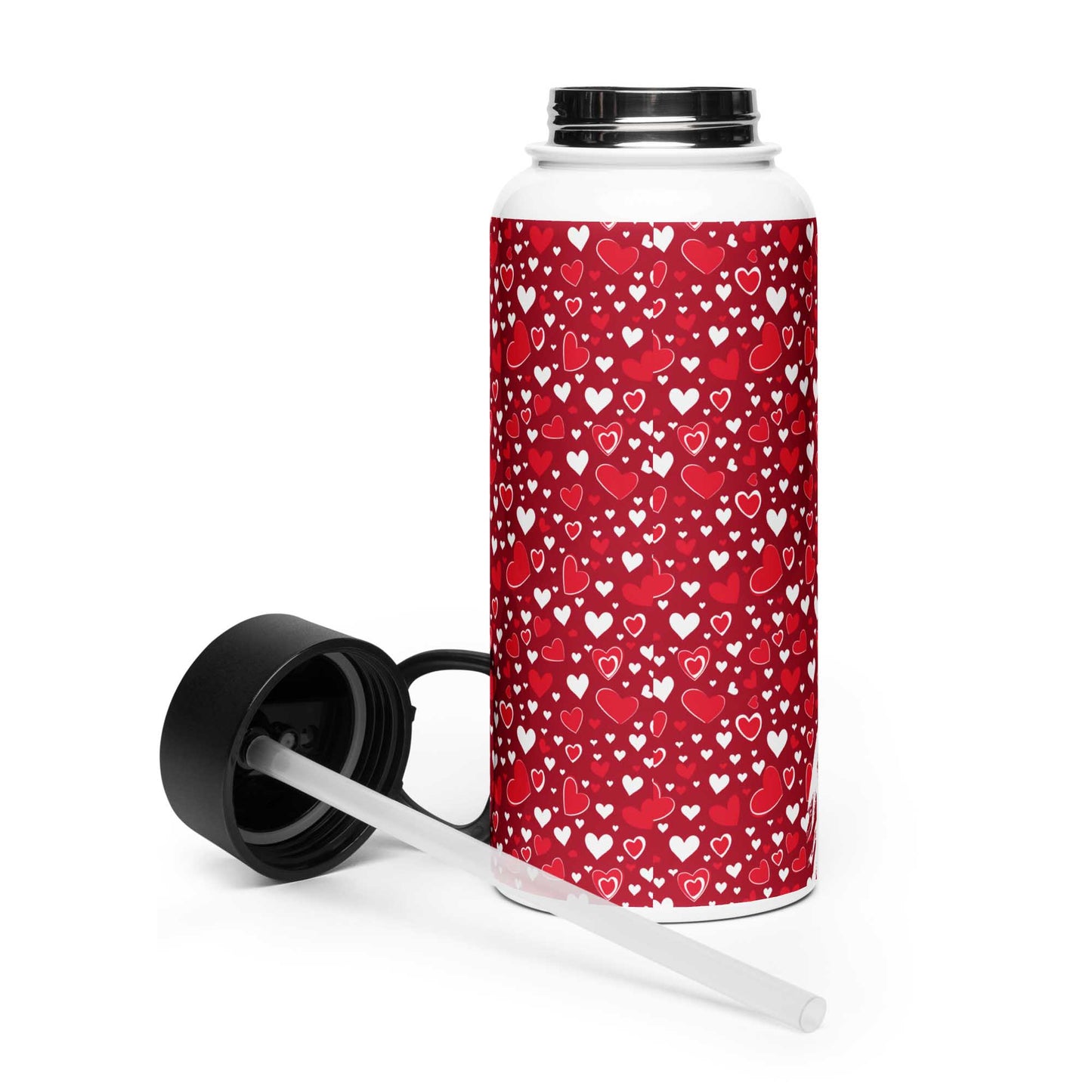 Golden Retriever Stainless steel water bottle with a straw lid