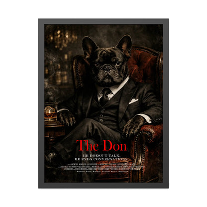 French Bulldog The Don Cinematic Movie Poster, Frenchie Wall Art Print