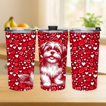 Personalized Shih Tzu Hearts Tumbler