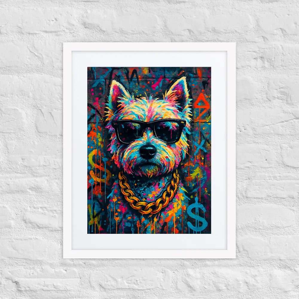 West Highland White Terrier Graffiti Portrait | Street-Art Painting