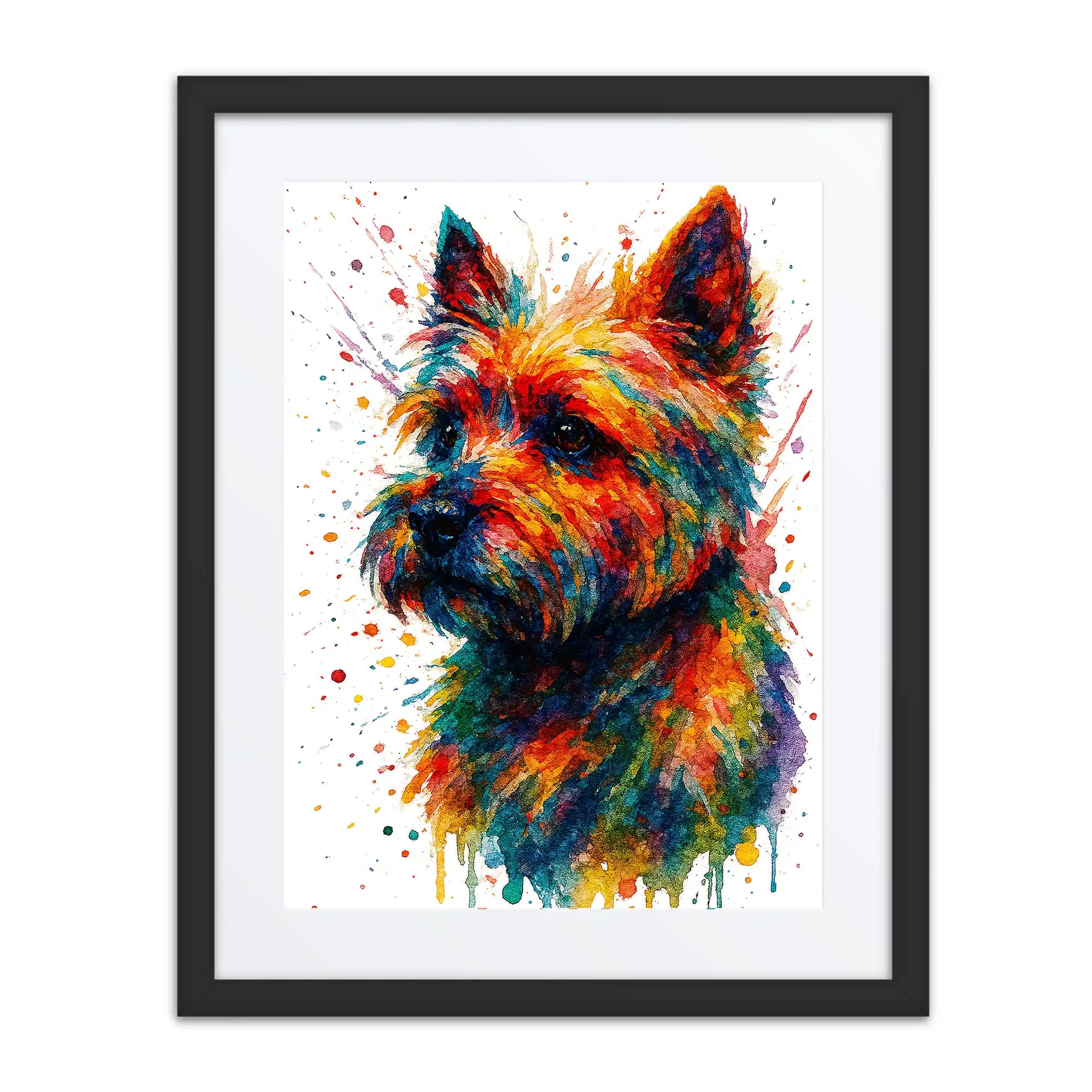 Westie Abstract Portrait | Splatter Style Painting – Modern Wall Art