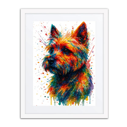 Westie Abstract Portrait | Splatter Style Painting – Modern Wall Art