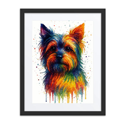 Yorkshire Terrier Abstract Portrait | Splatter Style Painting – Modern Wall Art